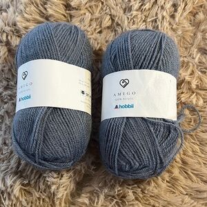 Hobbii Amigo Acrylic Yarn in Dove Blue / Lot of x2
